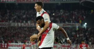 River vs Independiente. Borja. 23.04.2023 Foto Maxi Failla