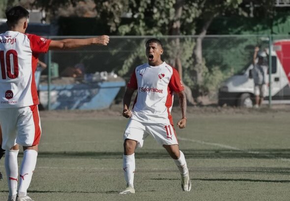 Facundo Valdez_ juvenil del Club categoría 2006_ marcó hoy sus primeros goles con la Reserva de _Independiente y fue un doblete en el triunfo ante San Mar(